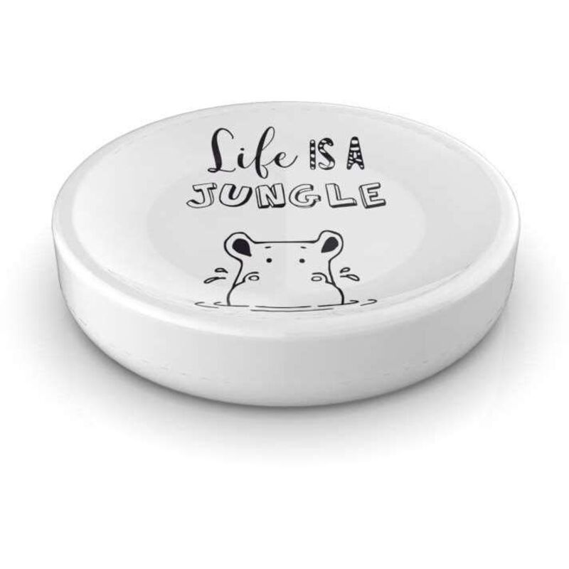 foto del prodotto metaform porta sapone da appoggio bianco in ceramica mod. jungle