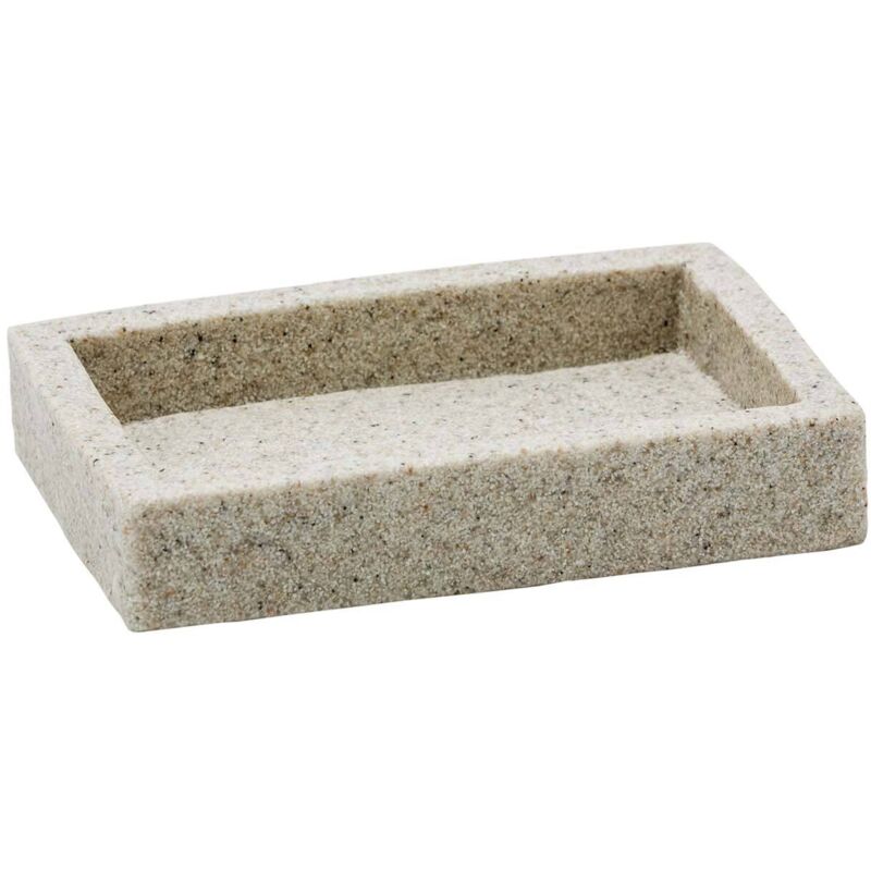 foto del prodotto metaform porta sapone da appoggio sabbia in poliresina piattino sapone mod. syl
