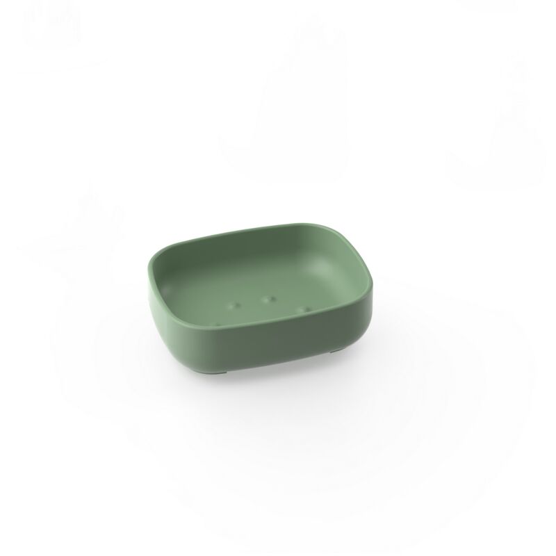 foto del prodotto metaform porta sapone da appoggio verde in resine termoplastiche mod. pod