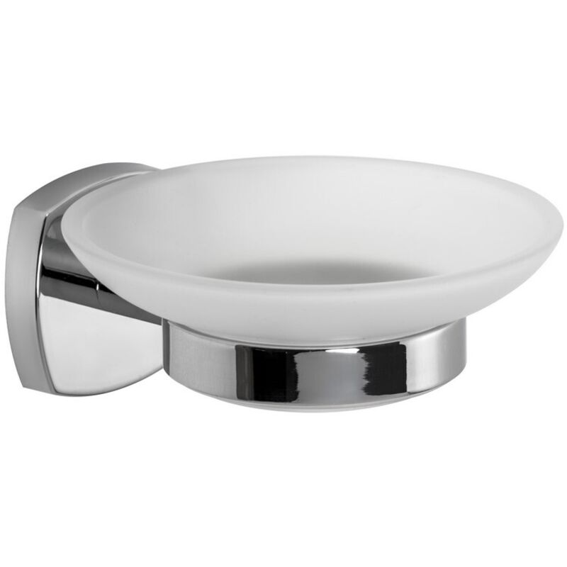 foto del prodotto metaform - porta sapone da parete cromo in acciaio cromato e vetro mod. starter