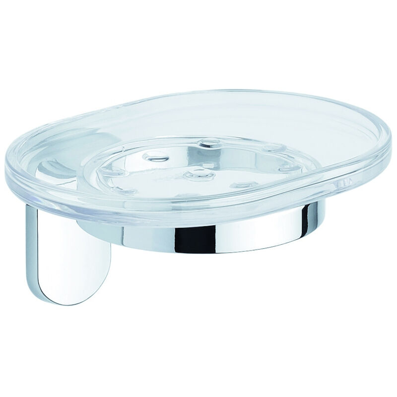 foto del prodotto metaform - porta sapone da parete cromo in acciaio cromato, san e abs mod. zero