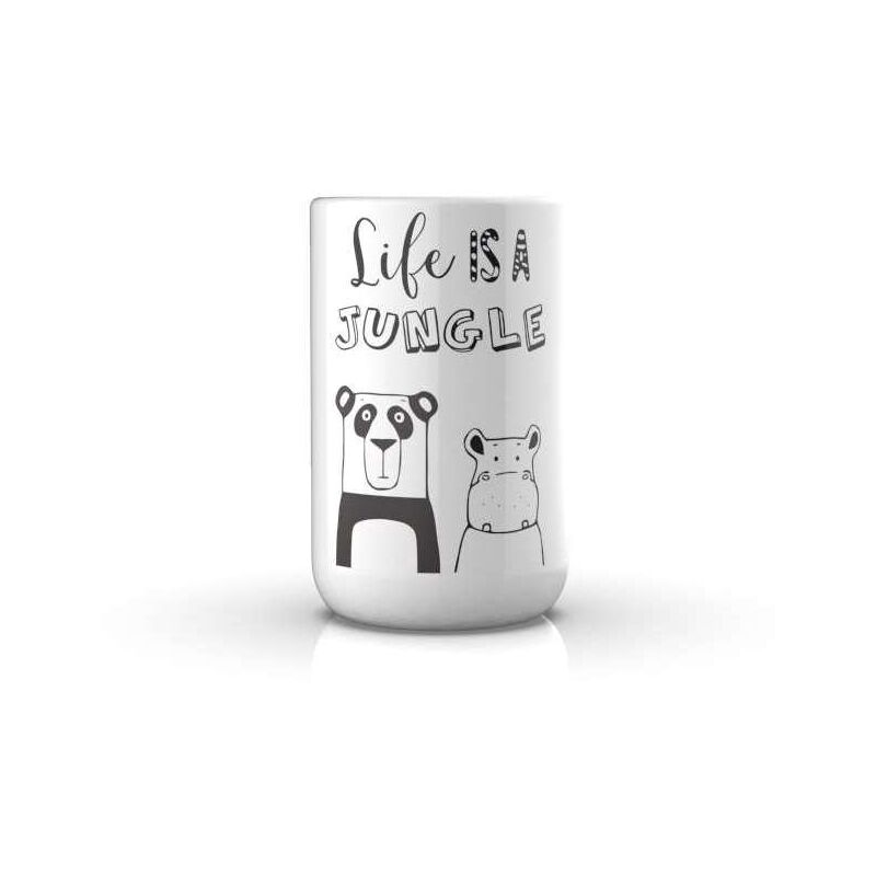 foto del prodotto metaform porta spazzolini da appoggio bianco in ceramica mod. jungle
