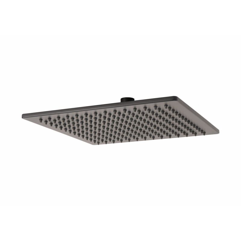 foto del prodotto metaform soffione doccia nero quadrato 30x30 effetto pioggia mod. seven