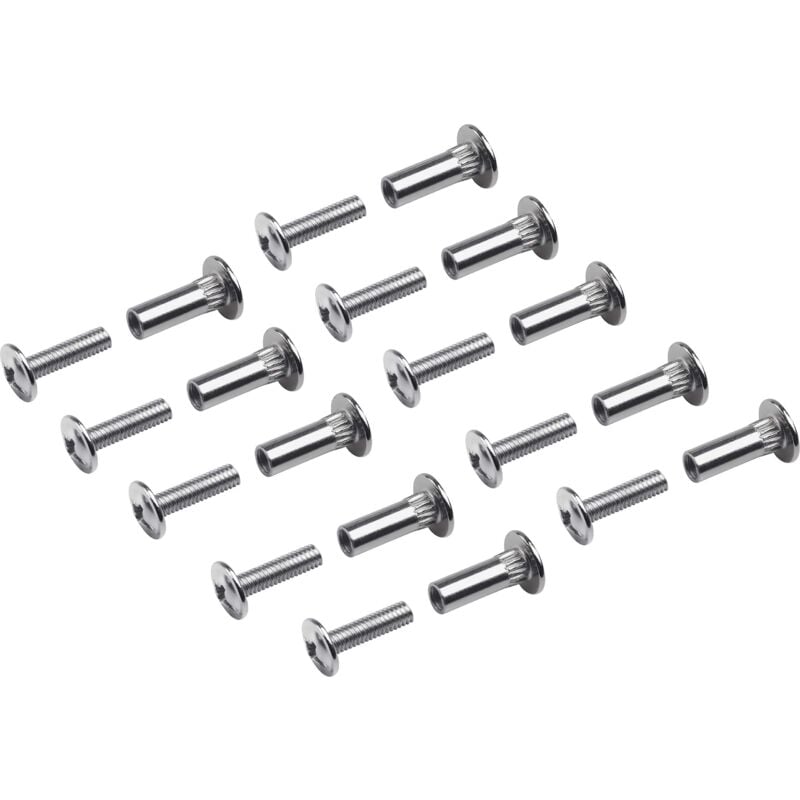 foto del prodotto metafranc 22 28 mm filettatura m4 zincate set da 10 pezzi ideale per il collegamento connettori per armadi viti per mobili 361776,
