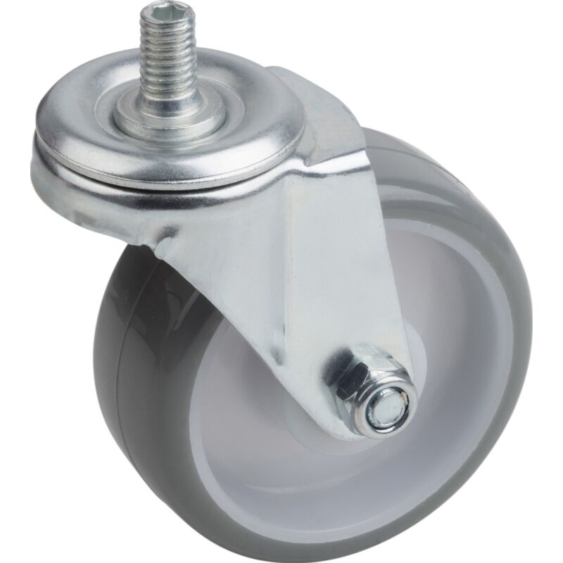 foto del prodotto metafranc 802940 ruota girevole diametro 75 mm, vite, poliuretano, cuscinetto a rulli