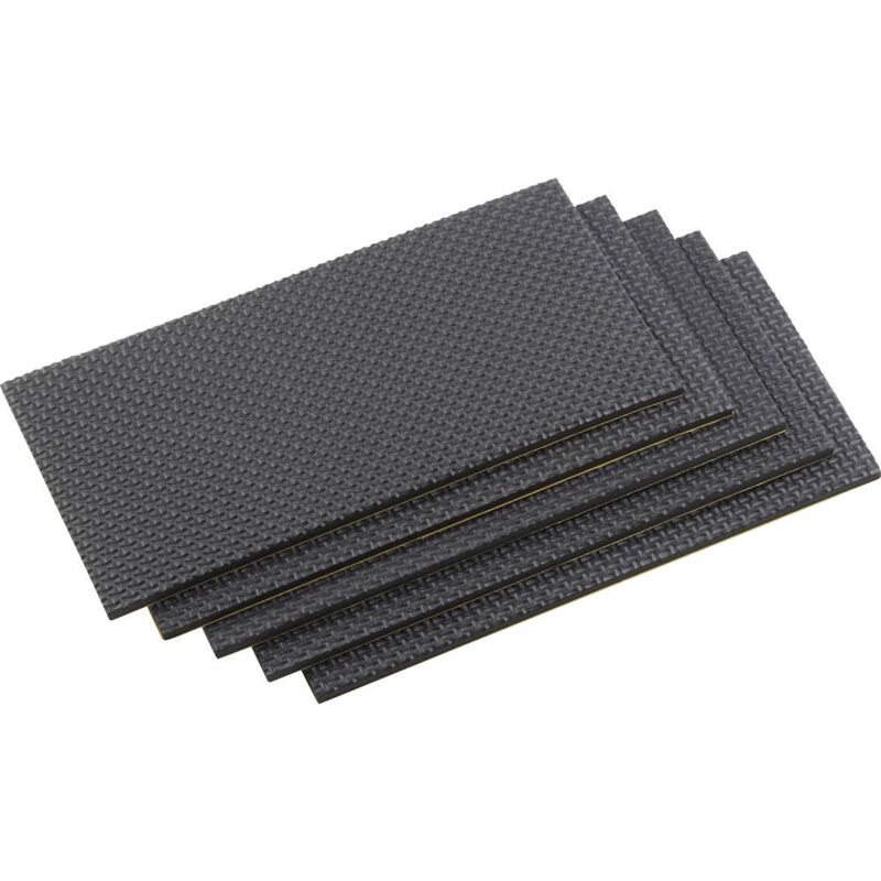foto del prodotto metafranc wu0645726 tappetino per mobili autoadesivo, quadrato nero l x l 200 mm x 100 mm 1 kit