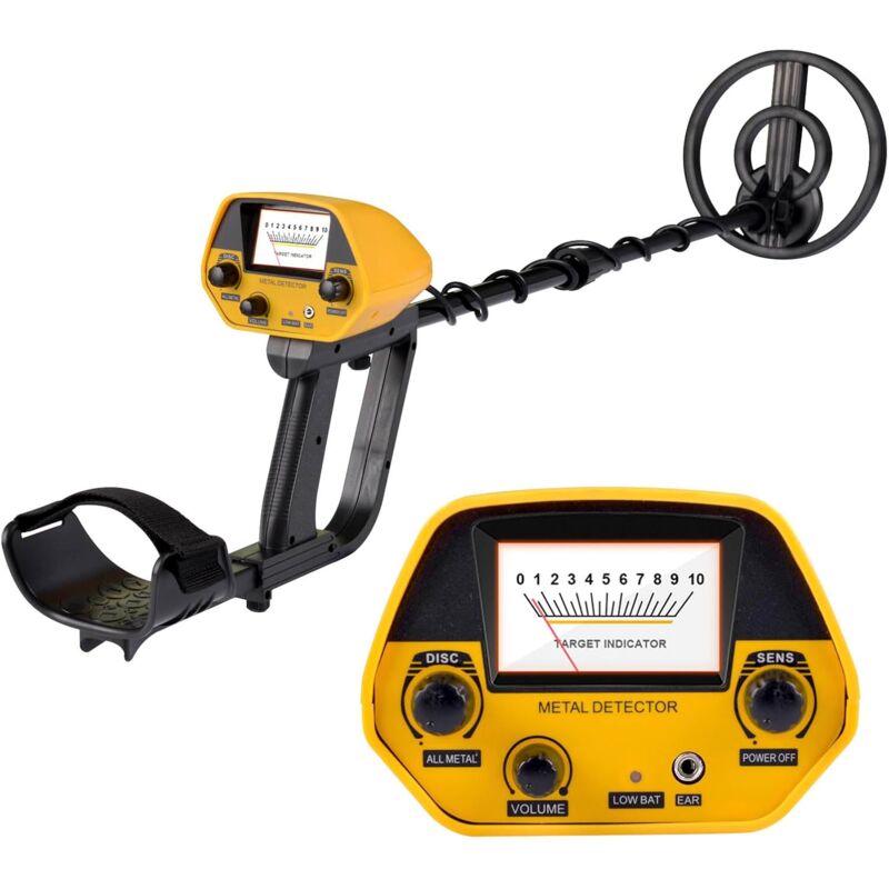 foto del prodotto metal detector ad alta precisione a 2 modalit , altezza regolabile 78 108 cm , con bobina impermeabile, lunghezza regolabile, batteria, borsa, pala,