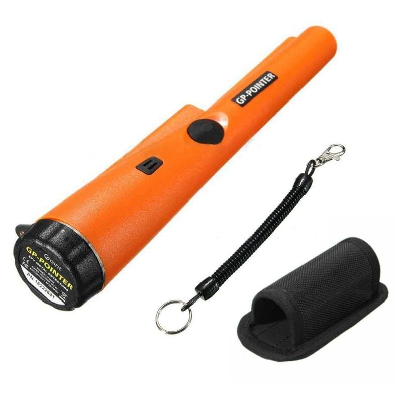 foto del prodotto metal detector professionale puntatore puntatore metal detector palmare impermeabile per moneta in metallo oro arancione