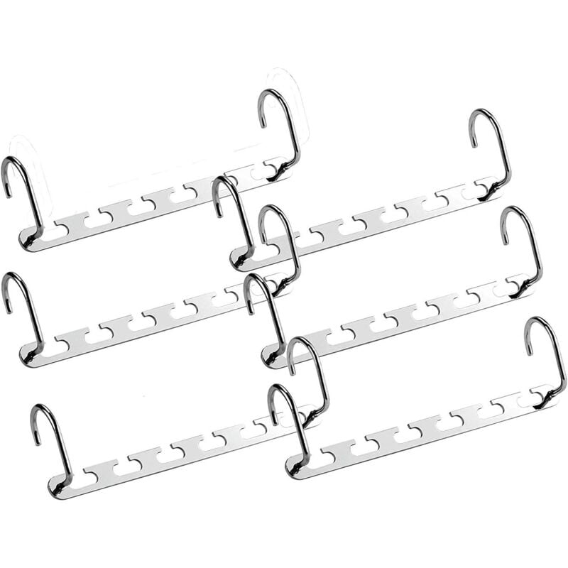 foto del prodotto metal hangers clothes organizer wardrobe space saver and organization hooks 6 pack 
