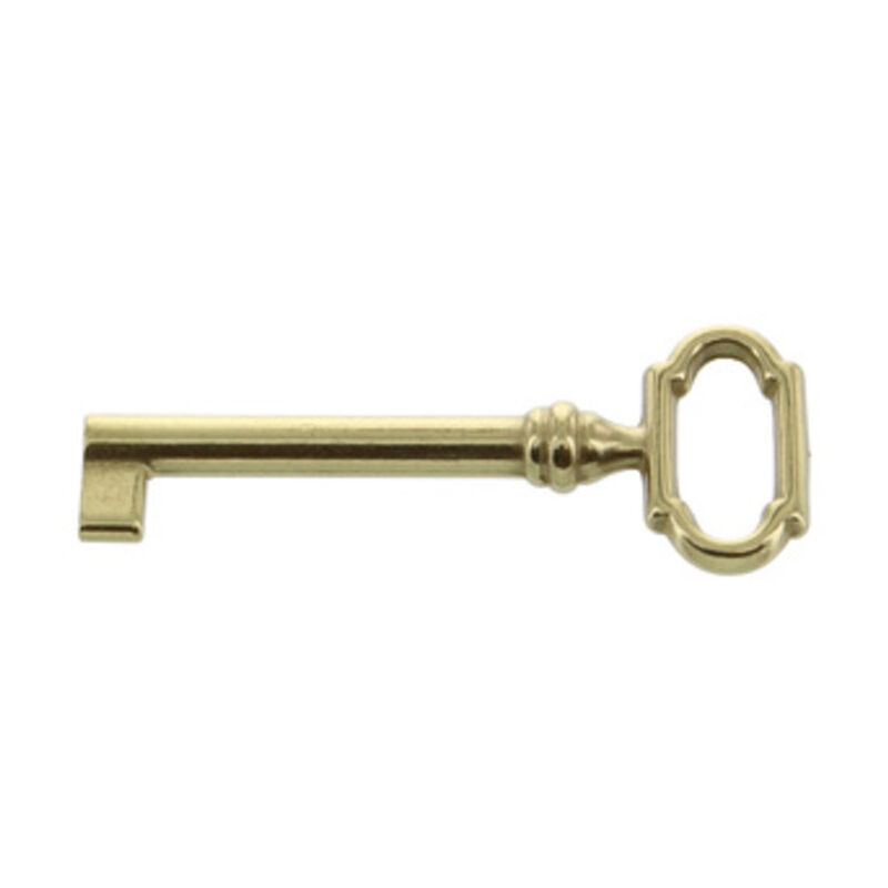 foto del prodotto metal style chiave per mobili art. 33727 mm.27 69 ottone lucido . prezzo per 1 pezzo.