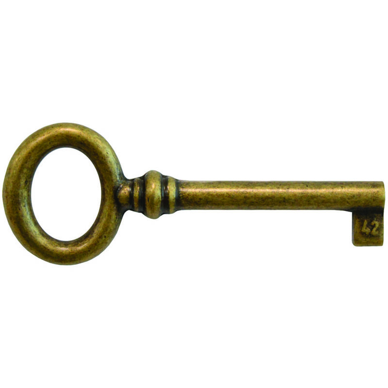 foto del prodotto metal style chiavi per mobili mod.33728 in ottone florence mm.29x69 lunghezza gambo mm.34