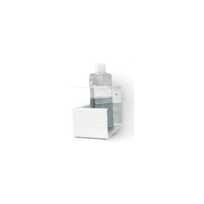 foto del prodotto metalplus supporto da parete per dispenser da 500 ml max diametro 80 mm, bianco, 110 x 170 mm