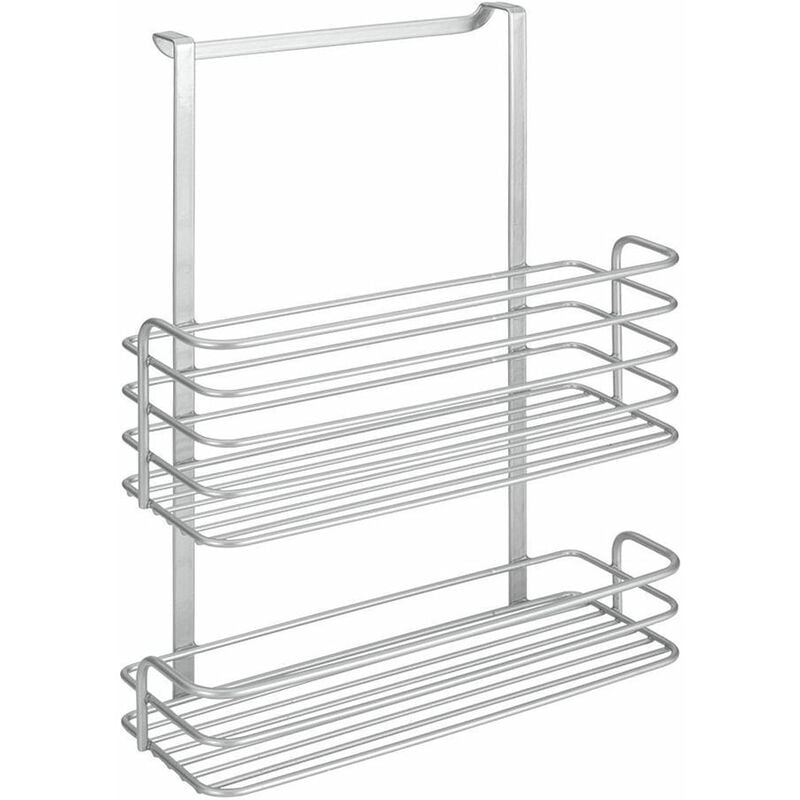 foto del prodotto metaltex cestello per anta bagno 2 piani oasis agganciabile senza fori