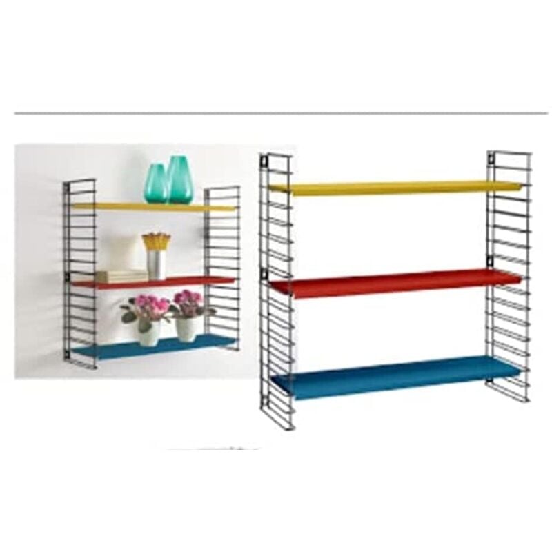 foto del prodotto metaltex mensola da parete modulare e senza tempo tomado, metallo, bianco, 70x21x68 cm