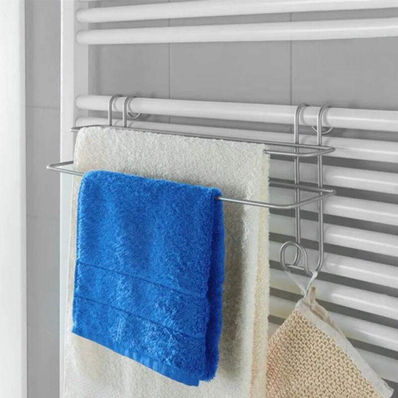 foto del prodotto metaltex porta asciugamani per termoarredo in acciaio rivestito con polytherm grigio