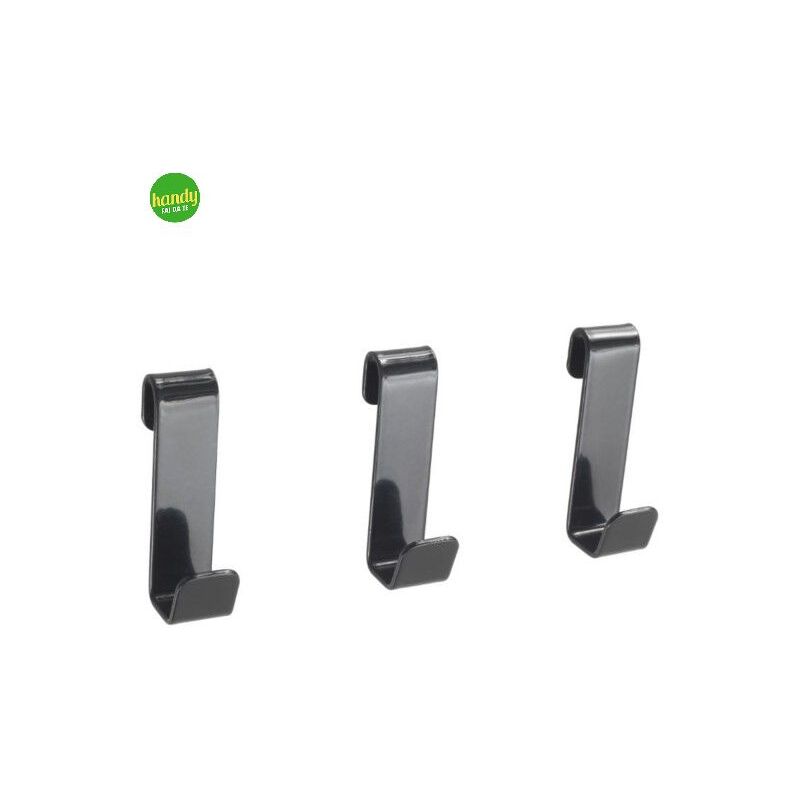 foto del prodotto metaltex set 3 ganci nero