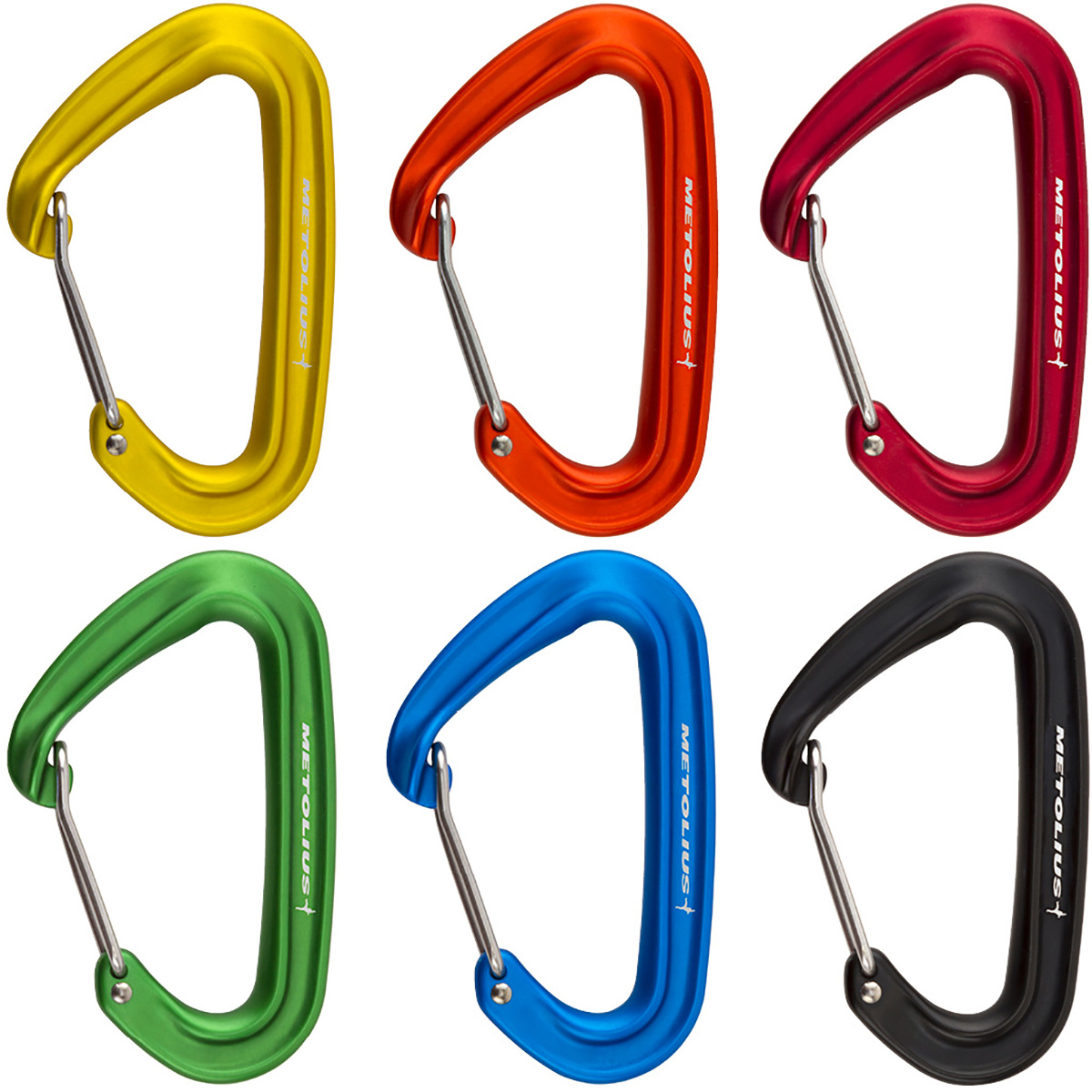 foto del prodotto metolius moschettone bravo ii wiregate, confezione da 6 pezzi