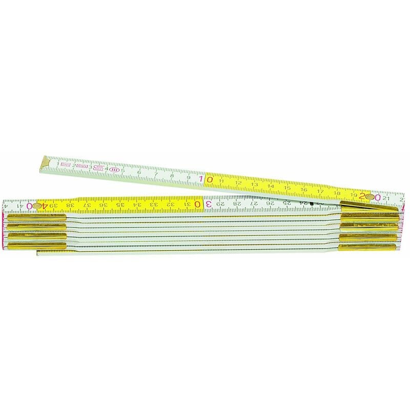 foto del prodotto metrica 23160 metro, 2m, decimali rossi, bianco giallo