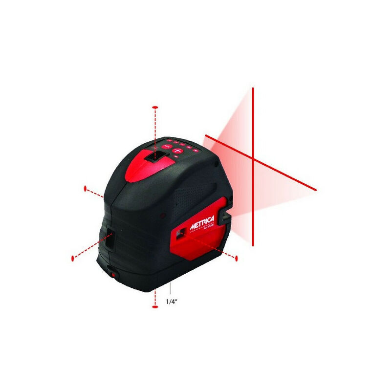 foto del prodotto metrica livella laser rossa cr 5 punti con portata 15 20 m 61360