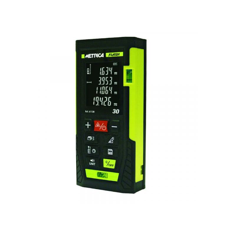foto del prodotto metrica misuratore laser flash 30mt ip54 61130