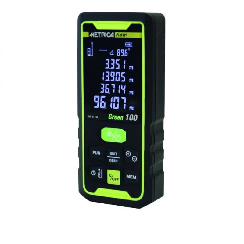 foto del prodotto metrica misuratore laser flash verde 60 mt