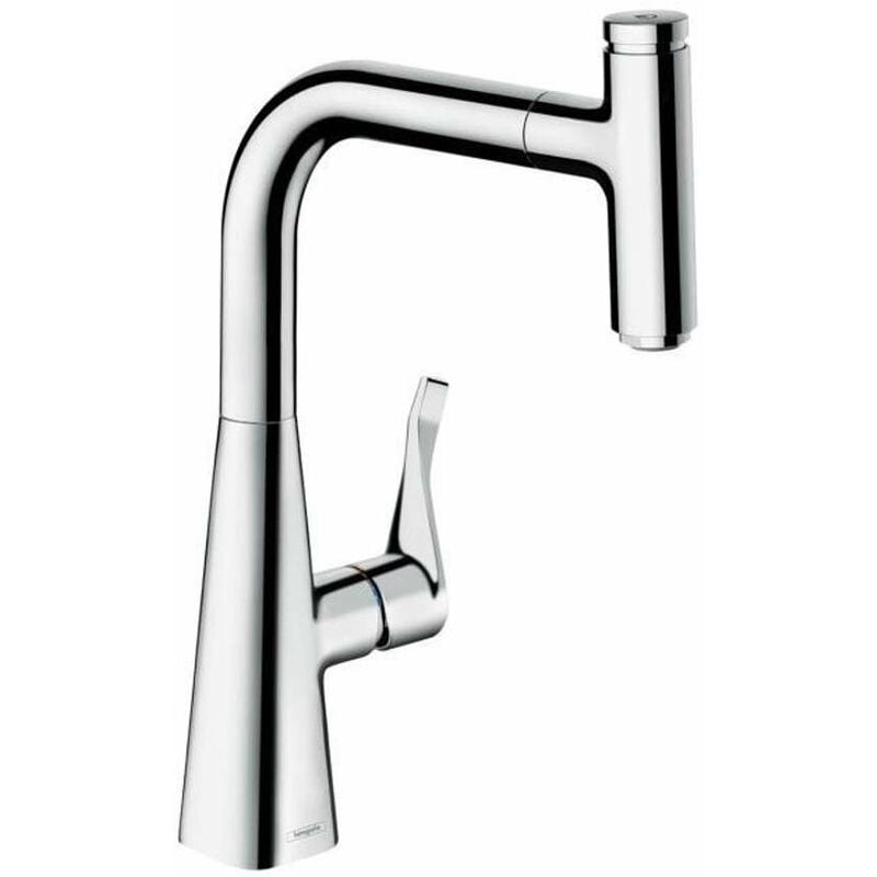 foto del prodotto metris select miscelatore monocomando 240 per lavello con erogatore estraibile, cromato 14857000 hansgrohe