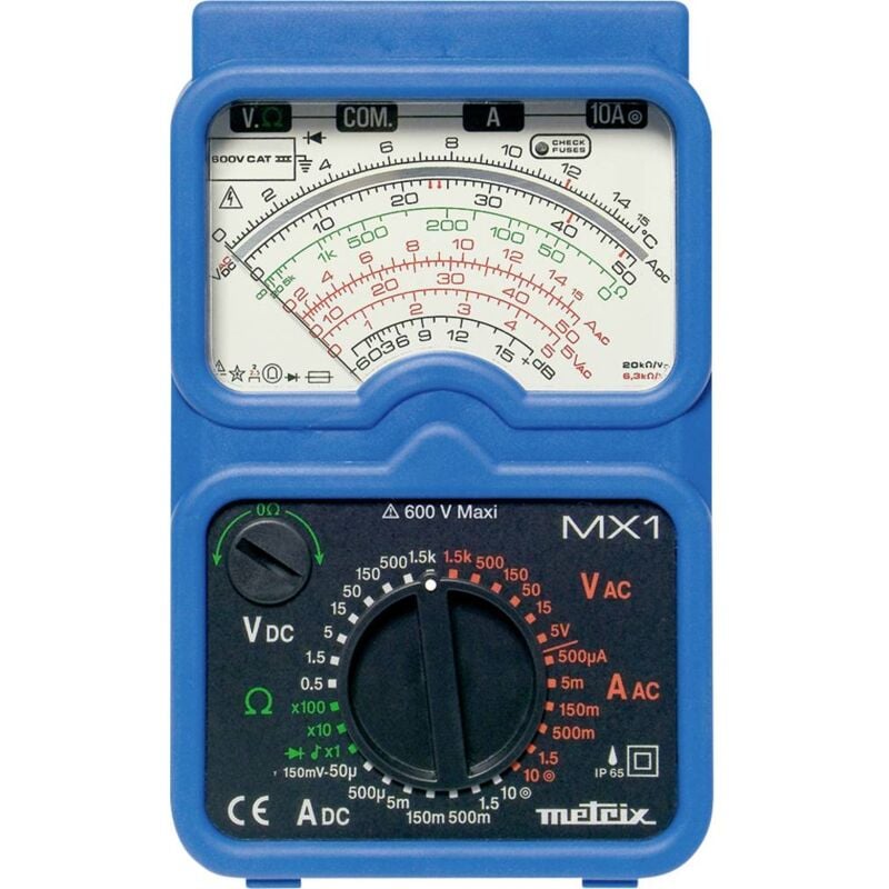 foto del prodotto metrix mx 1 multimetro portatile analogica cat iii 600 v