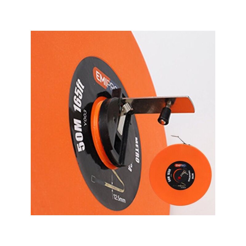 foto del prodotto metro a nastro da 50m materiale in pvc larghezza 12,5mm
