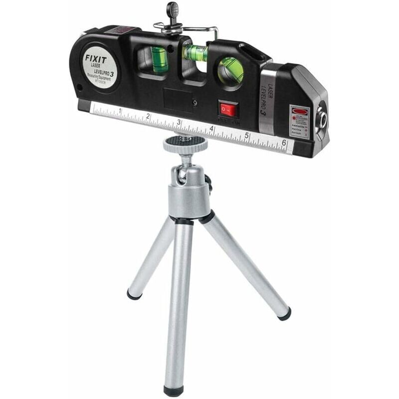 foto del prodotto metro a nastro multifunzione a livello laser 2,5 m righello a nastro standard e metrico con treppiede in metallo retrattile