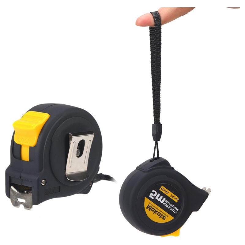 foto del prodotto metro a nastro, nastro di misurazione per edilizia in pollici e metrico, gancio a 3 rivetti - 5m x 19mm