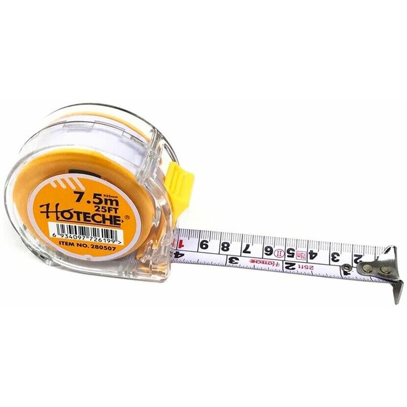 foto del prodotto metro flessibile misura 7.5 mt ritiro automatico flessometro tasto blocco