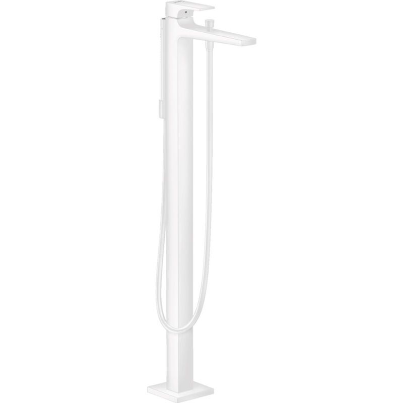 foto del prodotto metropol miscelatore per vasca doccia, set di finitura, maniglia a leva, bianco opaco 32532700 hansgrohe