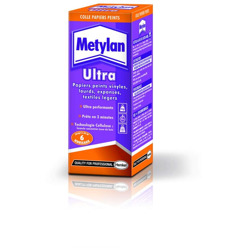 foto del prodotto metylan ultra colla carta da parati, colla speciale carta da parati standard speciali e vinili, colla ideale ambienti umidati, confezione da 200 g
