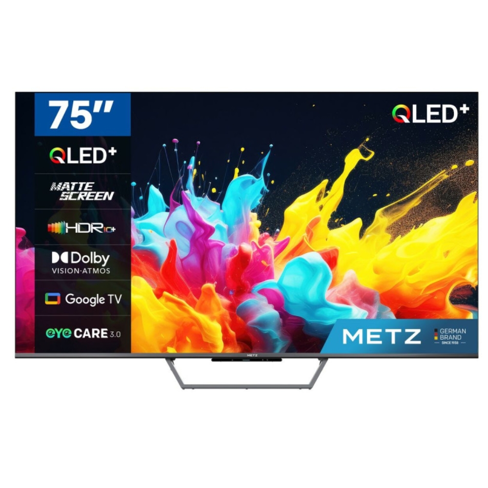 foto del prodotto metz 75mqe7600z tv 75 smart 4k ultra hd qled google wi fi dvb c s2 t2