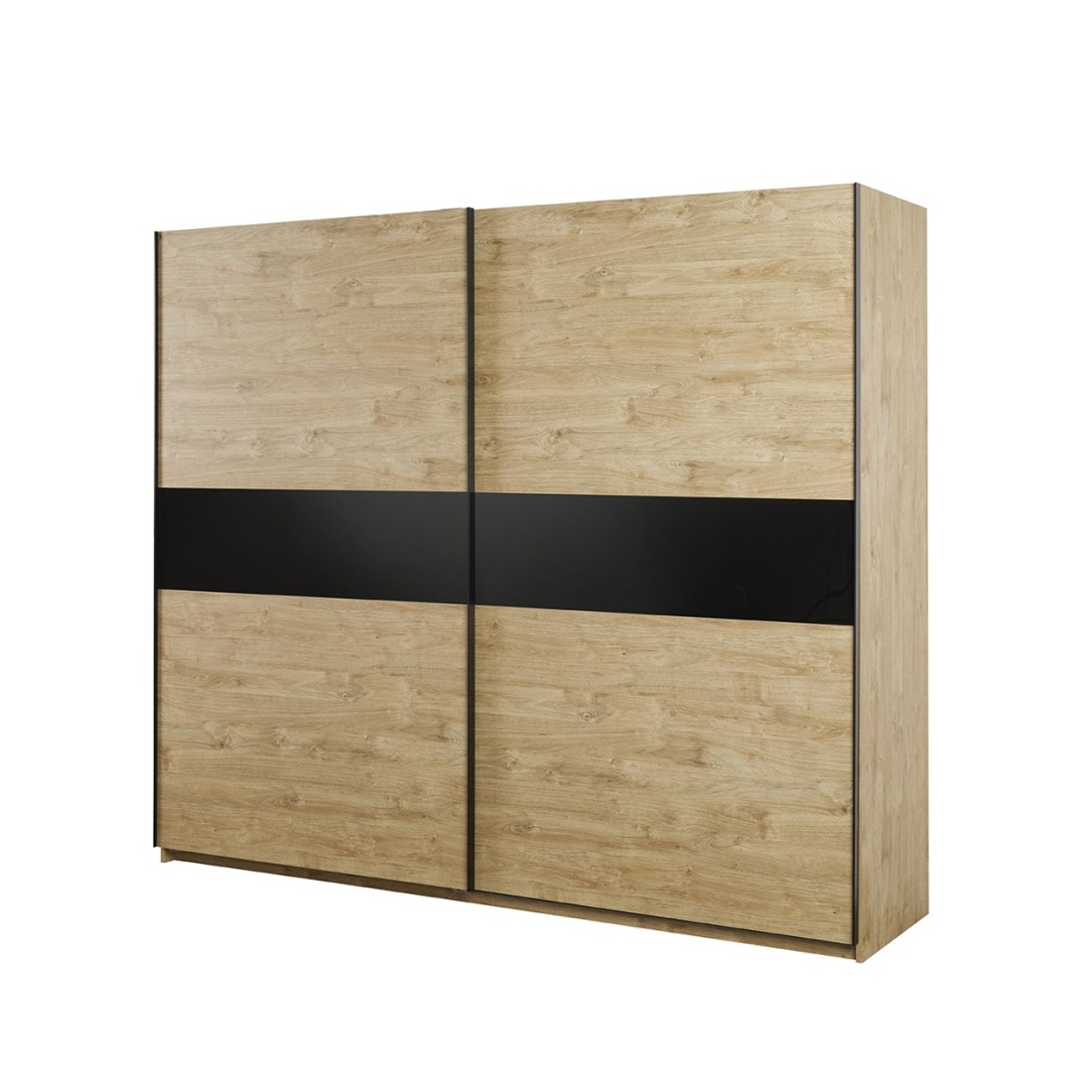 foto del prodotto meublorama armadio 250cm per camera da letto con 2 porte scorrevoli collezione morgane colore quercia dorata.