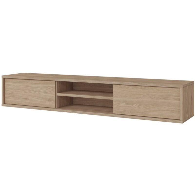 foto del prodotto meublorama mobile tv 180cm, 2 porte e 2 vani collezione maanum. colore rovere chiaro.