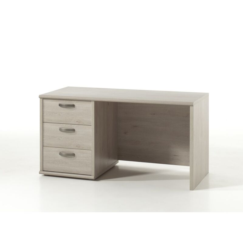 foto del prodotto meublorama scrivania per bambini robusta con 3 cassetti, collezione dany, colore rovere chiaro.