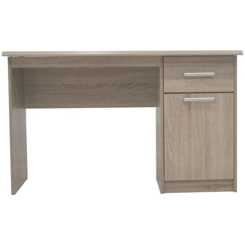 foto del prodotto meublorama scrivania retta praga 1 cassetto, 1 porta colore rovere sonoma design funzionale