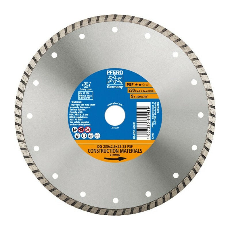 foto del prodotto meule diamant e d.230mm bohr.22.23mm 7mm pferd