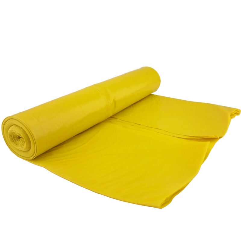 foto del prodotto meva sacchi della spazzatura spessi, 80 micron. rotolo durevole 15 pz. giallo 120l