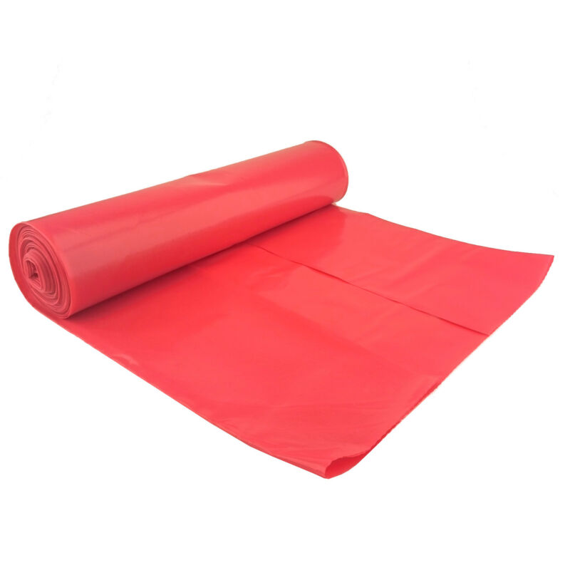 foto del prodotto meva sacchi della spazzatura spessi, 80 micron. rotolo durevole 5 pz. rosso 240 l