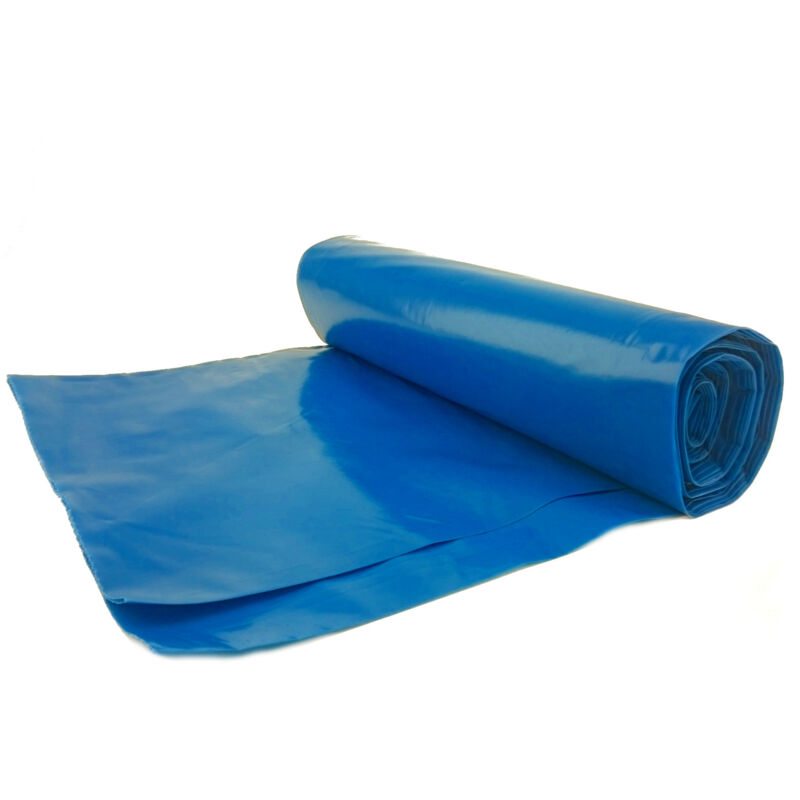 foto del prodotto meva sacchi per la spazzatura spessi 50 micron. rotolo durevole 25 pz. blu 70l