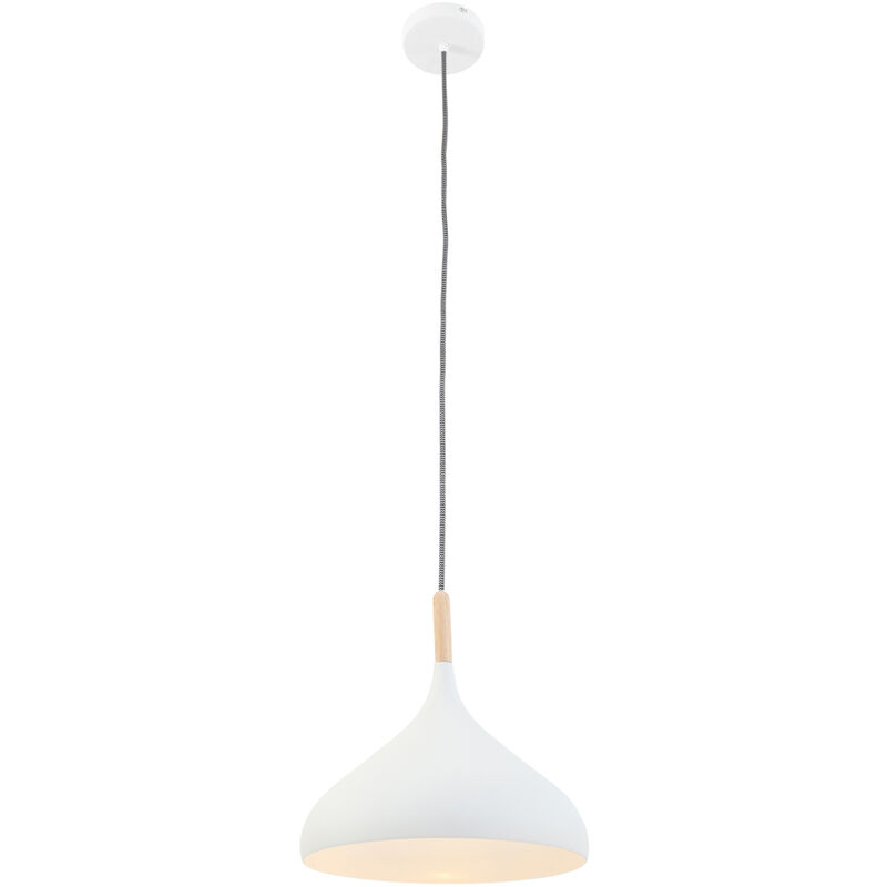 foto del prodotto mexlite lampada a sospensione bjorr bianco legno metallo