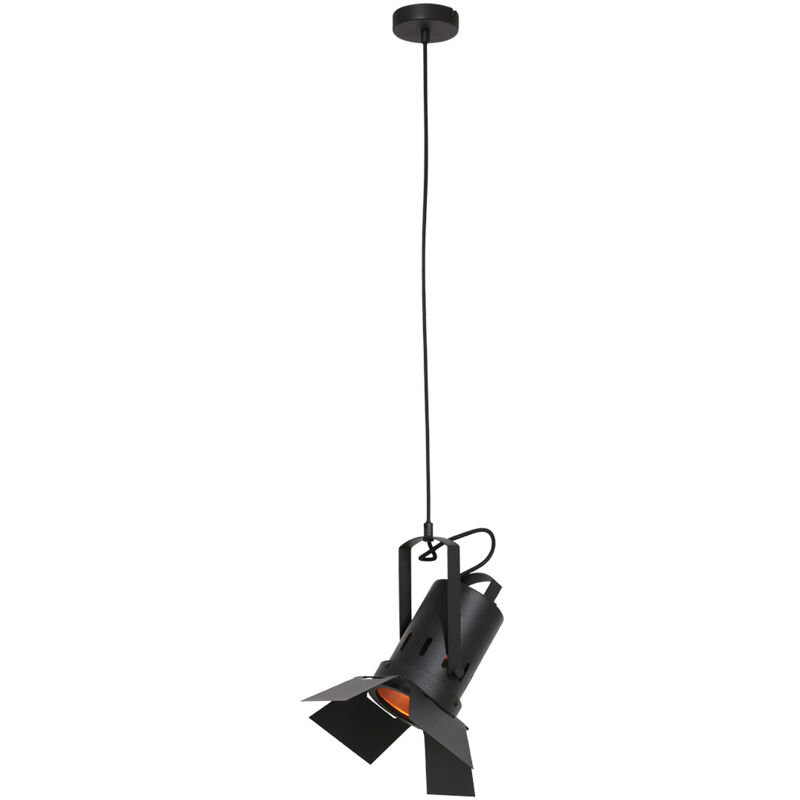 foto del prodotto mexlite lampada a sospensione carree nero metallo e27 