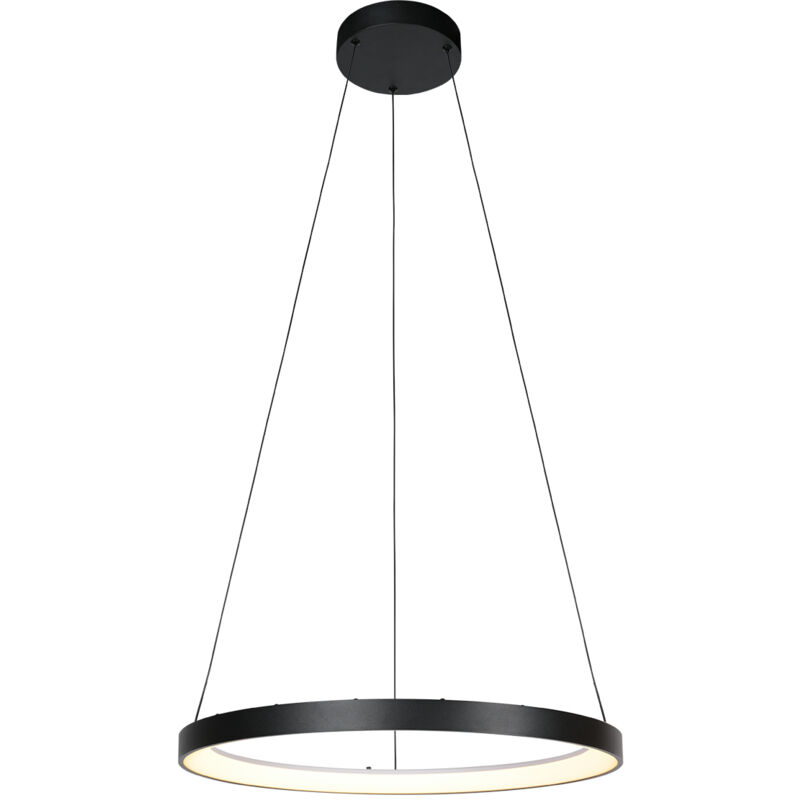 foto del prodotto mexlite lampada a sospensione circolare nero metallo 