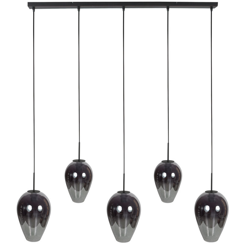 foto del prodotto mexlite lampada a sospensione haloswap nero vetro 