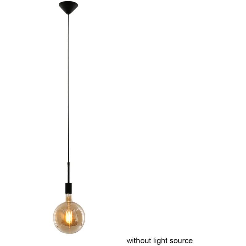 foto del prodotto mexlite lampada a sospensione minimalics nero metallo 