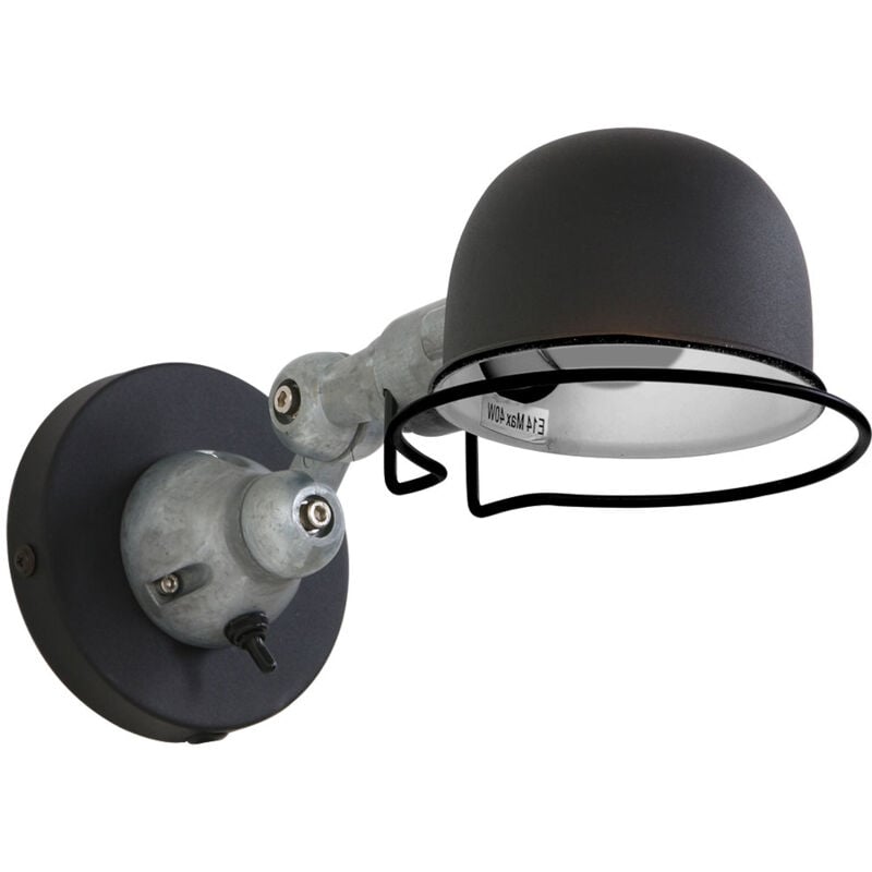 foto del prodotto mexlite lampada da parete davin nero alluminio metallo 