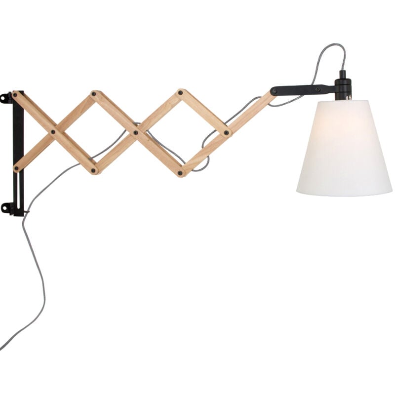 foto del prodotto mexlite - lampada da parete - dion - naturale - legno tessuto -