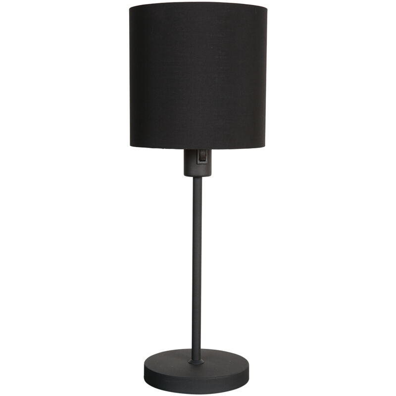 foto del prodotto mexlite lampada da tavolo noor nero lino metallo 20cm